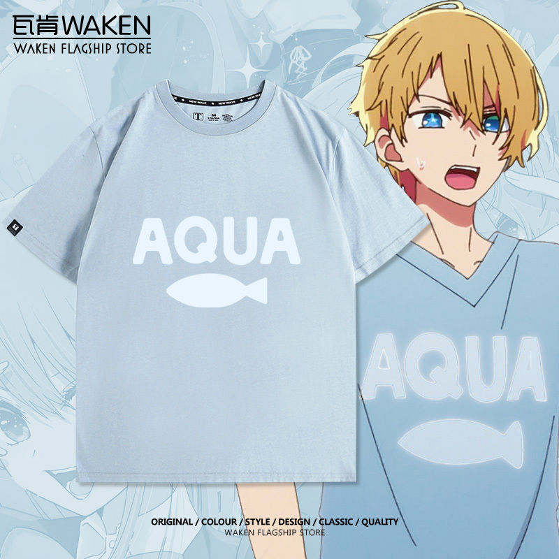 I Recommend the Children's Anime Hoshino Ai's Same Style Short-Sleeved T-Shirt, Summer Men's Casual Loose Pure Cotton Clothing
