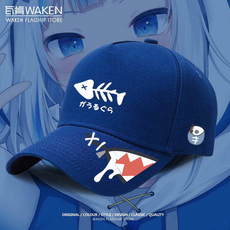 Shark Girl Baseball Cap, Two-Dimensional Style, Unisex, Casual Sunshade, Sun Protection, Large Head Circumference, Matching Design