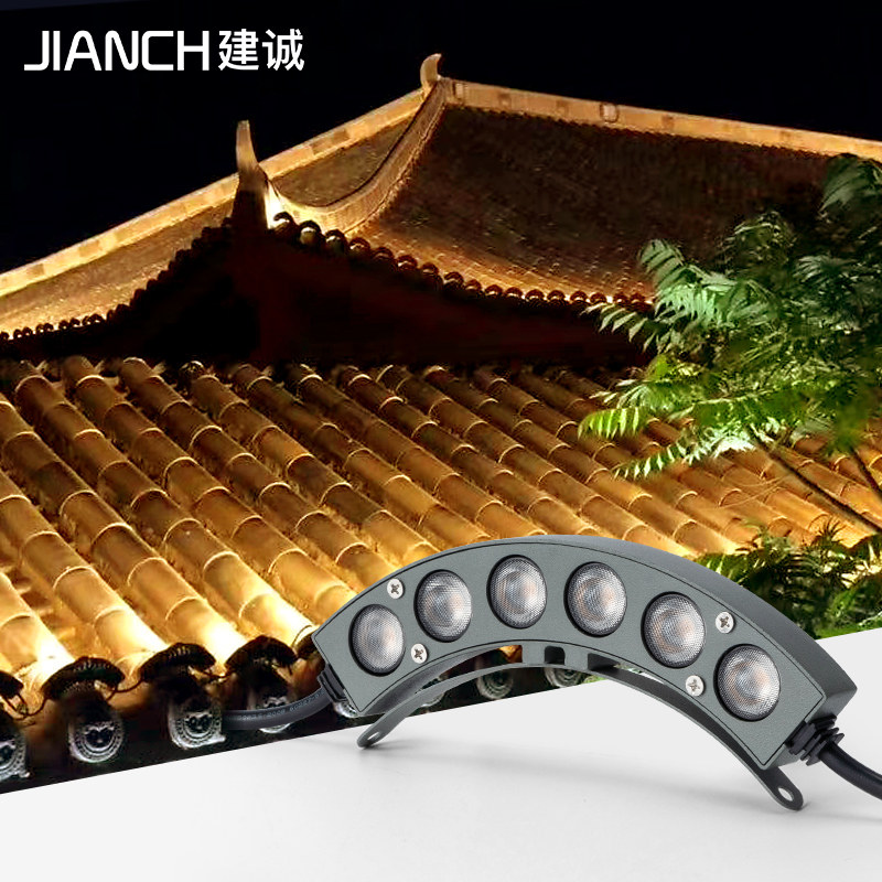 Corrugated lamp ancient building moon lamp outdoor project special pavilion roof crescent waterproof led projection tile lamp