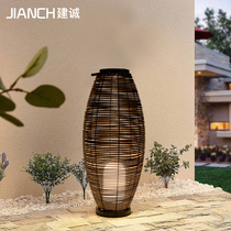 Grass Terrace Lamp Outdoor Waterproof Courtyard Lamp Days Style Retro Villa Garden Landscaped View Lamp Indoor Hand Floor Lamp