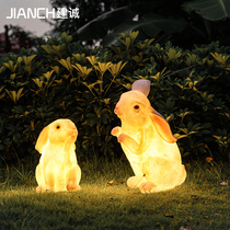 Solar Led Luminous Rabbit Light Balcony Garden Ambience Light Creativity Outdoor Patio Decoration Animal Styling Lamp