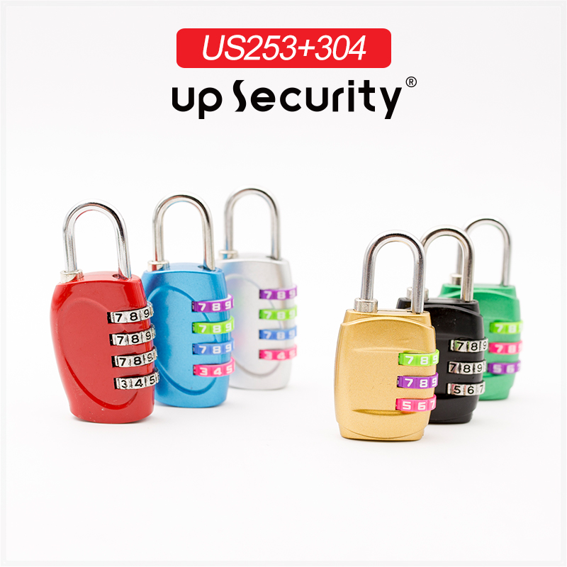 Small four-digit combination lock padlock cabinet mini outdoor travel backpack metal lock gym wardrobe anti-theft lock