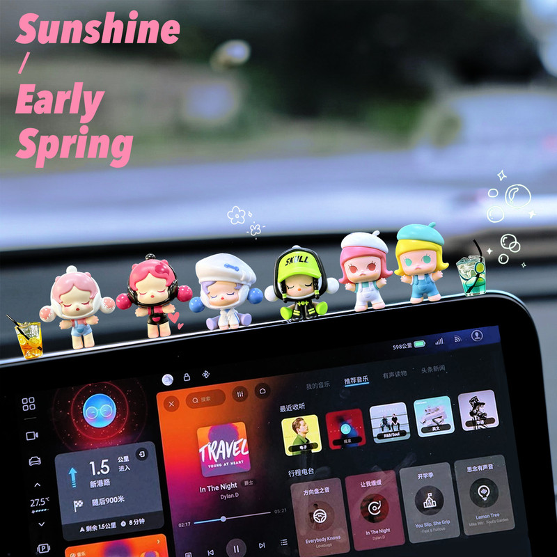 New Car Ornaments, Cute Female Figurines, Car Dashboard Screen Decorations, High-End Feel for the Interior, Sp Wanderer