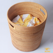 Vietnamese Rattan dirty clothes basket Dirty clothes storage laundry basket storage basket basket dirty clothes bucket Household storage bucket