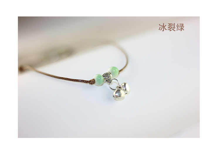 chân sen bạn gái vòng chân vẻ đẹp thời trang Nhật Bản và Hàn Quốc handmade gốc trinkets gốm sản xuất lâm nghiệp vòng đeo chân cho nữ