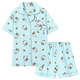 japanese chiikawa chiikawa pajamas ແມ່ຍິງສັ້ນແຂນສັ້ນ summer ຝ້າຍບໍລິສຸດງາມ Usaqi ອິນເຕີເນັດສະເຫຼີມສະຫຼອງເຄື່ອງນຸ່ງຫົ່ມເຮືອນ