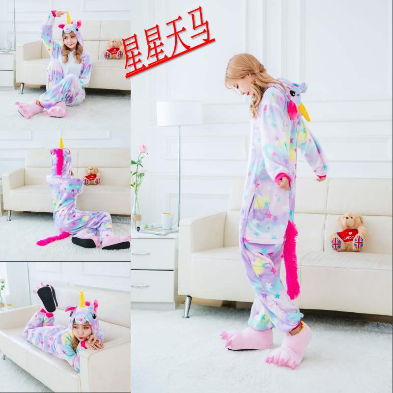 Flannel Tigger Big Wolf Stitch Phim hoạt hình dành cho người lớn Xiêm Bộ đồ ngủ dành cho phụ huynh và trẻ em bộ khủng long