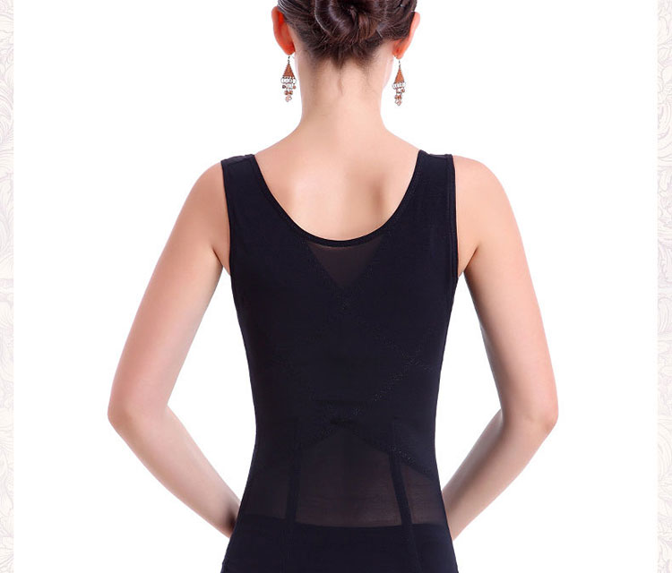 Nhựa áo sơ mi mùa hè phần mỏng giảm béo bụng bụng vành đai khóa sau sinh body vest eo eo dạ dày đồ lót nữ