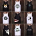 Áo vest nam thương hiệu áo len mùa hè cotton áo thể thao rộng rãi trẻ trung in áo không tay thoáng khí - Áo vest cotton Áo vest cotton