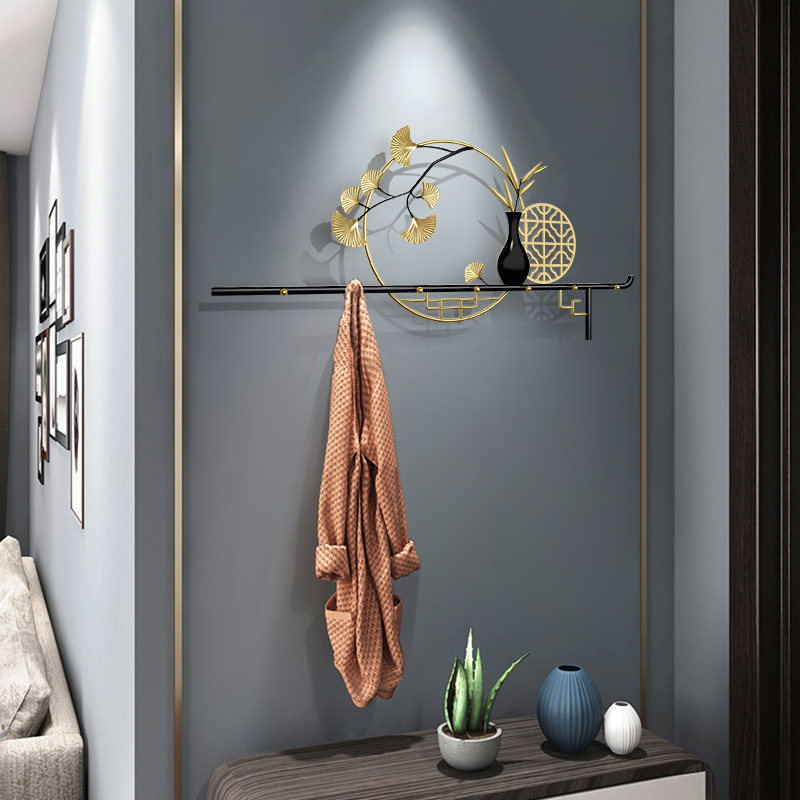 New Chinese hanghanger entrance to doorway key hook Xuanguan creative storage wall-mounted rack retro hook-Taobao