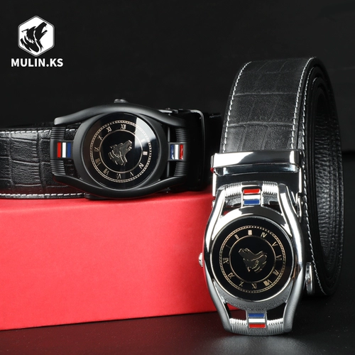 Кожаный ремень, штаны, из натуральной кожи, воловья кожа, крокодиловый принт