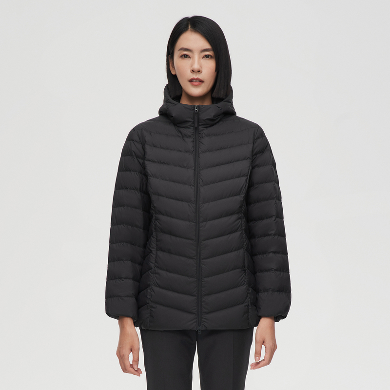 Bosideng down jacket women's mid-length foreign style light and fat plus size plus size light fashion brand official website women's models