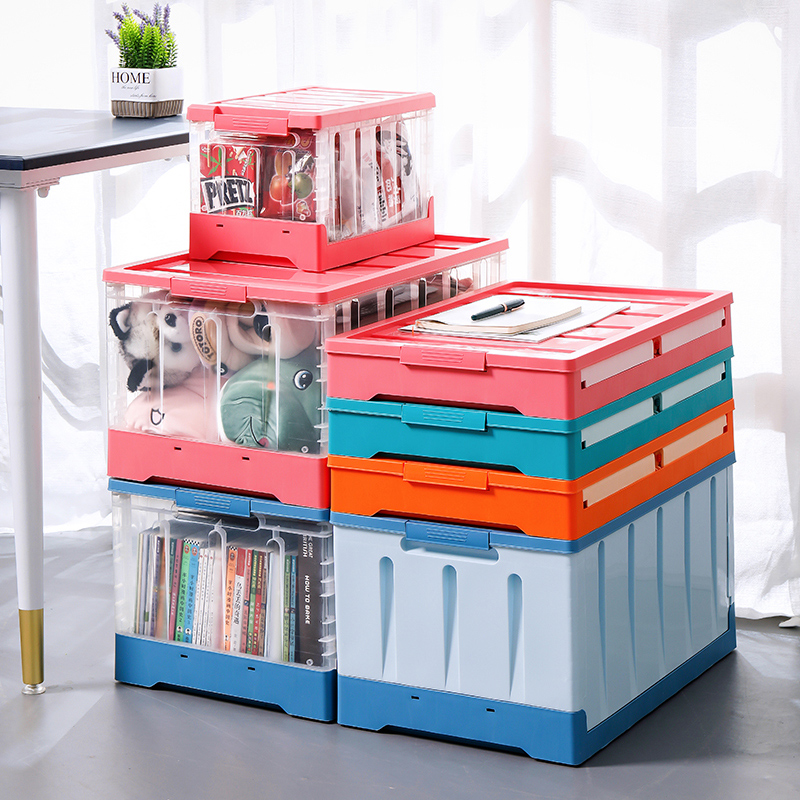 Plefolding book containing box Theological transparent toy containing box Desktop clothes book containing box clothes finishing box