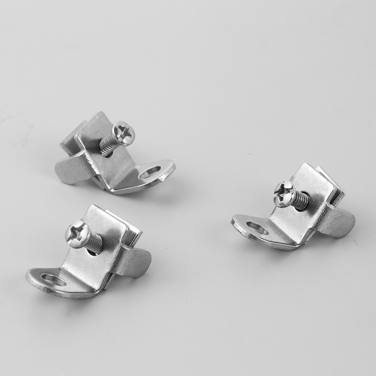 Electric Curtain Track Lock, Shower Curtain Track Clamp, Track Fixing End Clip, Stainless Steel