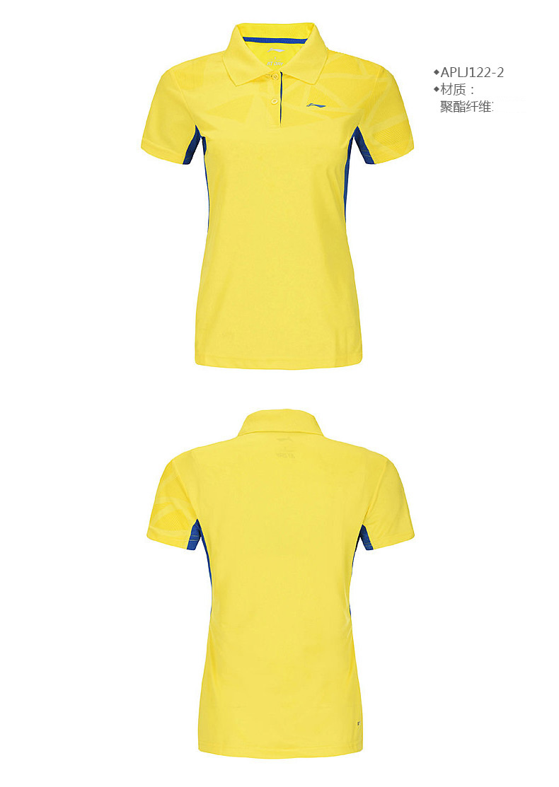 Li Ning ngắn tay T-Shirt nữ 2018 mùa hè mới thoải mái thở áo thể thao thời trang giản dị ve áo POLO áo sơ mi áo phông polo nữ