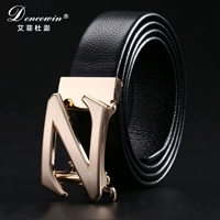 Мужской кожаный ремень, штаны с буквами для школьников и студентов, из натуральной кожи, воловья кожа, в корейском стиле