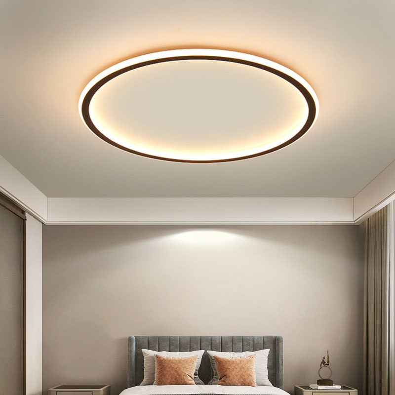 Simple modern round master bedroom lamp led ceiling lamp Creative Nordic atmosphere living room lamp Study balcony lamp