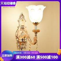 European bedside wall lamp Living room lamp Aisle corridor Crystal lamp Wall lamp Bedroom TV background wall hanging lamp New