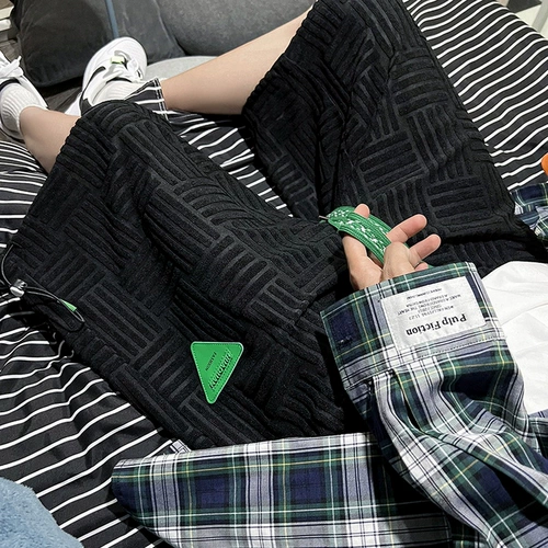 Tide, зеленые цветные летние тонкие шорты для отдыха, дизайнерские штаны, изысканный стиль, в американском стиле, тренд сезона