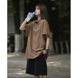 Бордовая футболка с коротким рукавом, хлопковый японский кленовый лист для влюбленных