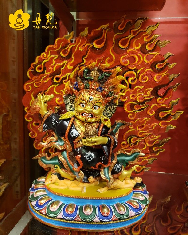 Nepalese black gown King Kong Buddhist Buddha II arm Maha galla Two-arm big black gown hair care high one-foot-33cm