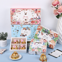 Creative fresh portable egg yolk crisp packaging box drawer-style snow Mei Niang 80g moon cake packaging carton gift box