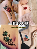 Tattoo stickers clavicle flower non-reflective tattoo stickers leg female small pattern tattoo stickers waterproof long-lasting ankle tattoo
