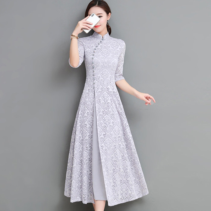 2021 New Summer Wedding Dress Temperament Improvement Qi Pao