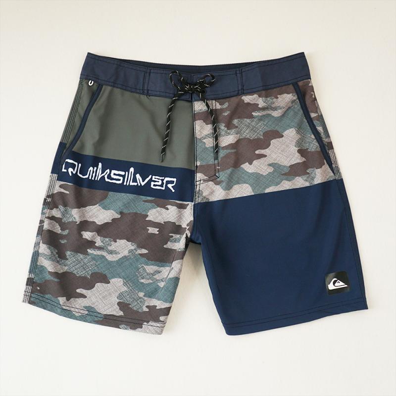 Quiksilver Versatile Men's Elastic Sports Loose-Fitting Surf Beach Shorts Fitness Hot Spring Swimming Shorts