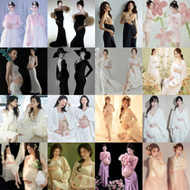 Maternity photography clothing studio new French retro oil painting style high-end tube top long skirt dress art photography