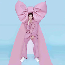 New big bow headdress wedding photo dress theme wedding studio clothing Couple photo suit photography suit