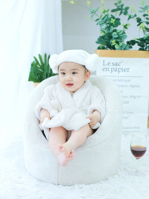 Newborn Photography Props, Full Moon and 100 Days Newborn Photography Clothing, Baby Photo Clothing, Bathrobe Set