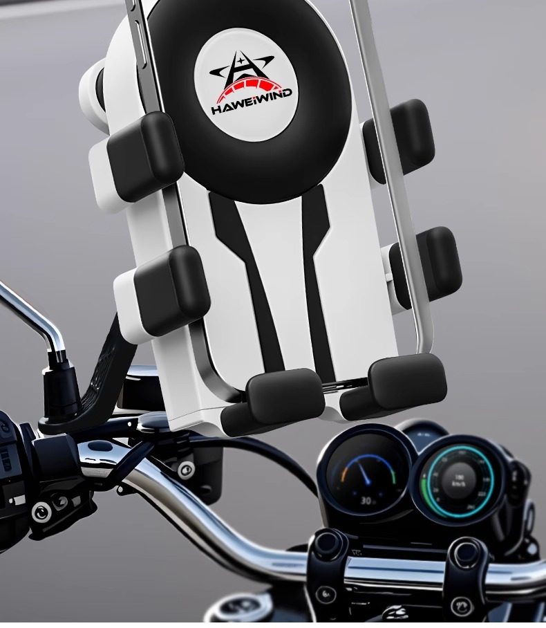 Haweiwind Electric Vehicle Mobile Phone Holder 2025 New Motorcycle Battery Mobile Phone Holder Shock-Proof and Anti-Shake