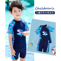 Childrens swimsuit split swimsuit boy baby middle child child cute cartoon student swimming trunks hot spring swimsuit