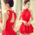 Chia váy thép tập hợp ngực nhỏ bảo thủ boxer áo tắm nữ che bụng thon gọn gợi cảm tắm nước nóng mùa xuân - Bộ đồ bơi hai mảnh đồ bơi 2 mảnh dạng váy Bộ đồ bơi hai mảnh
