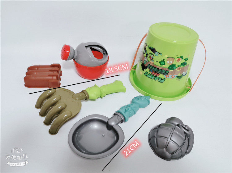New plant Zombie Caddy Beach Bucket Toys Swimming Pool Play Water Fun Sand Toys Summer Fun Sand Tools