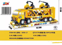 Large inertial engineering vehicle Large double-decker trailer engineering truck