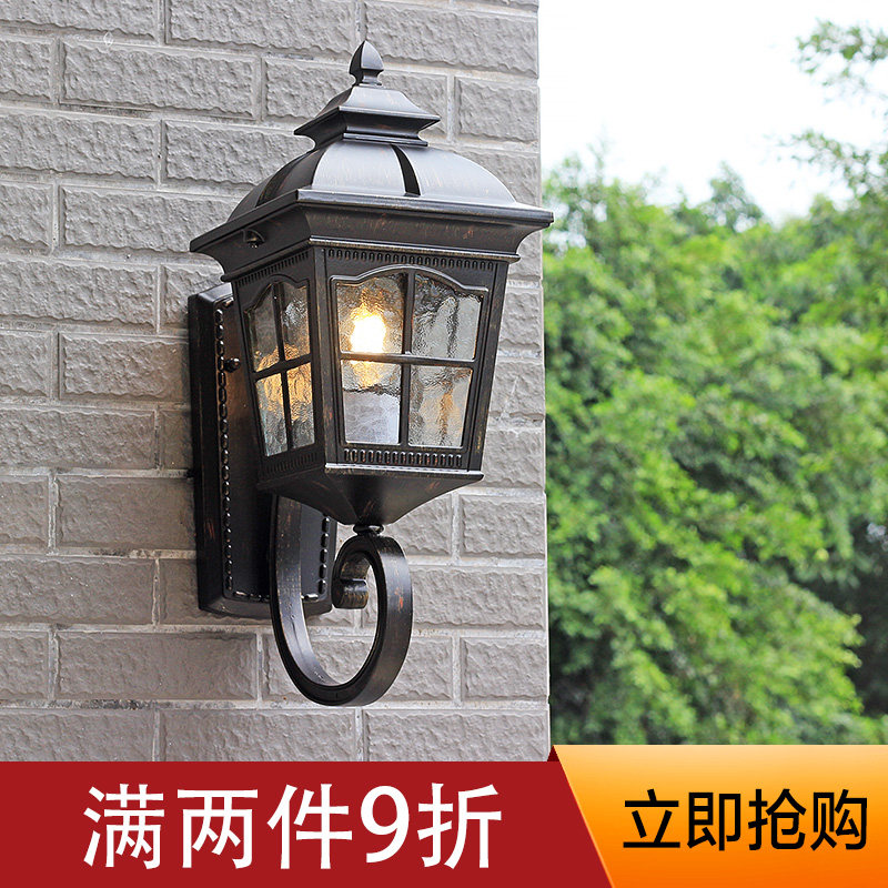 Eurostyle Outdoor Solar Wall Lamp Waterproof Outdoor Garden Villa Courtyard Gate External Wall Aisle Big Wall Light