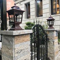 Solar Post Head Lamp Eurostyle Outdoor Waterproof Super Bright Court Light Grass Terrace Lamp Home Garden Villa Outdoor Wall