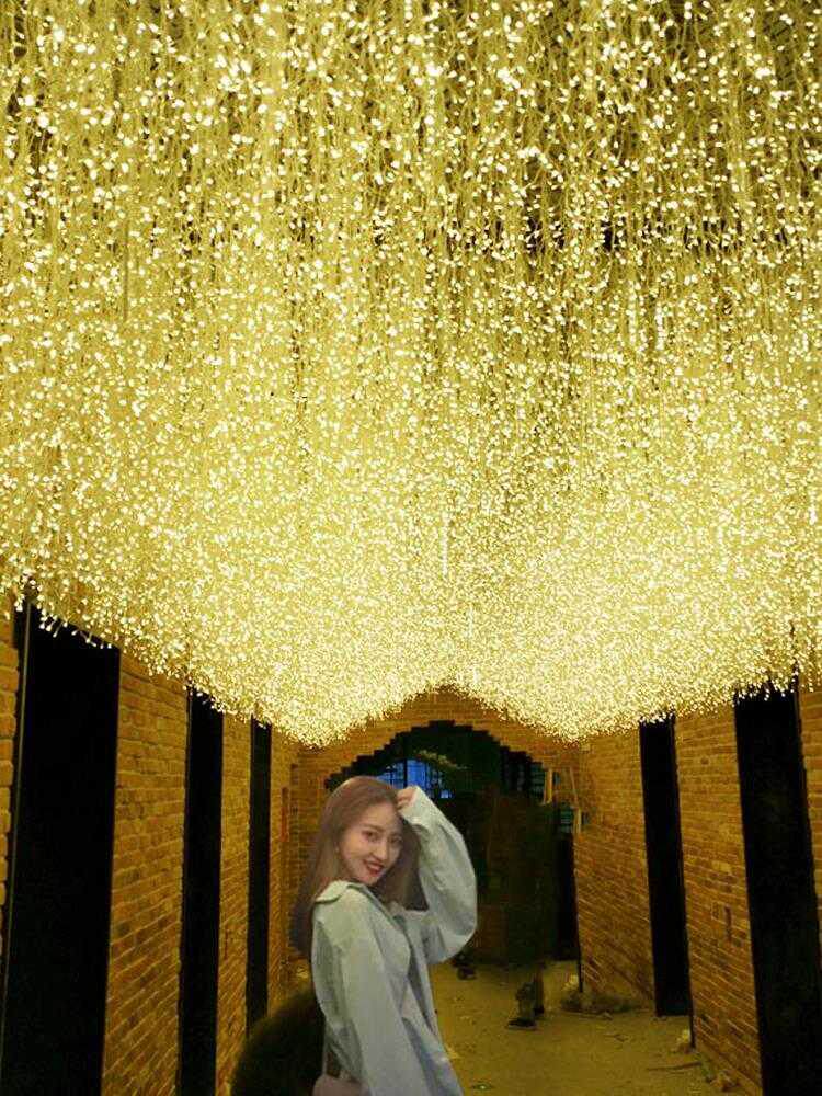 Net Red Waterfall Lamp Nibbling Lights Flashing Lights STARLIGHT RAIN LED LIGHT TREES DECORATIVE LIGHTS ON SEVEN FESTOONS OF LIGHTS ON TREES