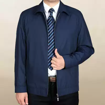 Dad jacket middle-aged men's clothing spring and autumn thin business leisure jacket old man's father jacket