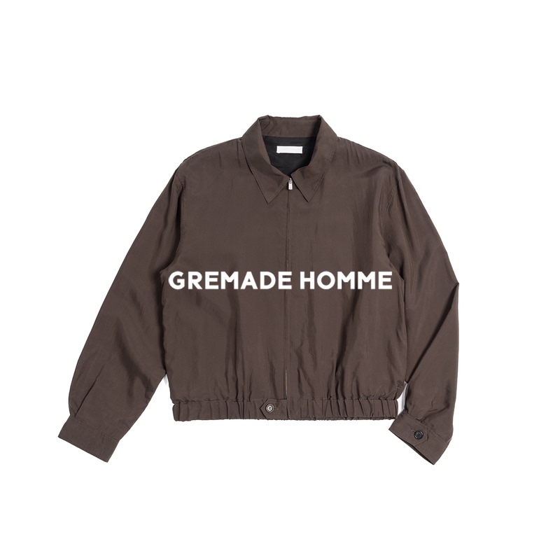 Gremade “Newcomer's Choice” Mulberry Silk Lapel Zipper Elastic Hem Drapey Jacket