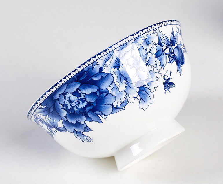 4 5-inch anti-scalding high bowl Jingdezhen bone China 5-inch 7-inch 8-inch bowl Phalaenopsis can be microwave oven for home use