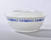 Jingdezhen bone china large soup bowl soup pot green season 9 inch pot with lid soup pot
