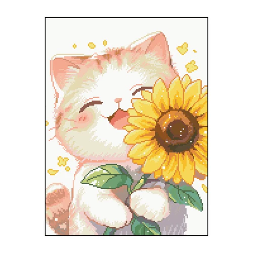 Cross Stitch подсолнечник Cat 2025 Новая нить вышивая спальня Стол гостиной