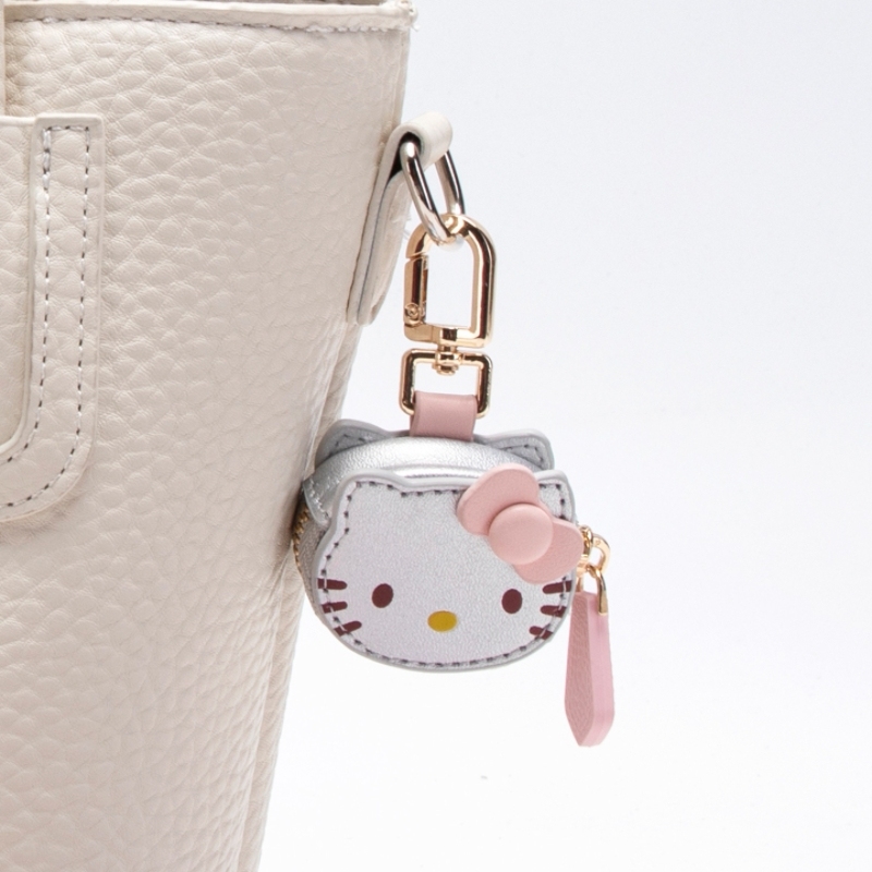 Cute Mini Kitty Kt Cat Keychain Jewelry Small Earphone Storage Bag Protective Case Pendant