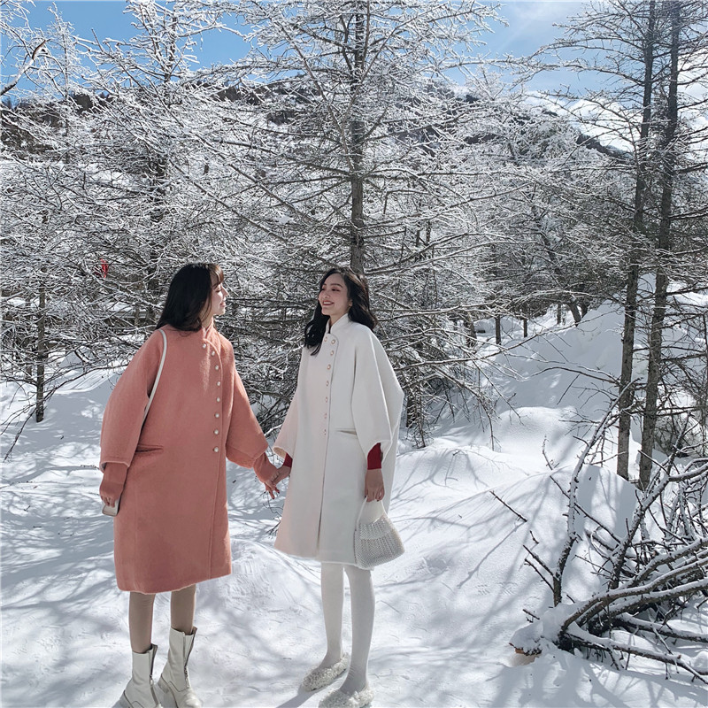 Doggy flash Albatai 70% sleeve jacket 2018 Winter new pearl buckle in long version of fur