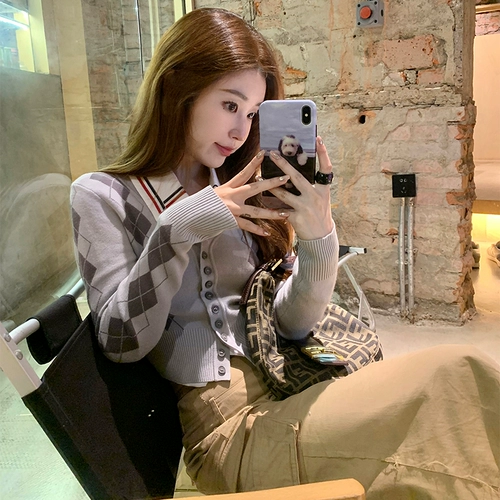 Парная одежда для влюбленных, осенний кардиган, свитер, куртка, V-образный вырез