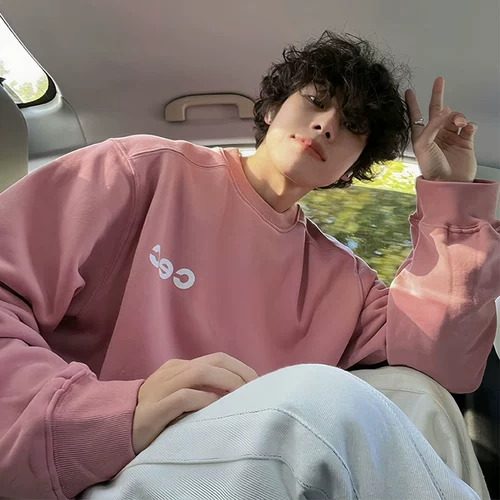 [Аутентичные] Корейский модный бренд CEC толстовка куртка для мужчин и женщин CHEANCECHANCE круглый вырез свободный плюс бархат