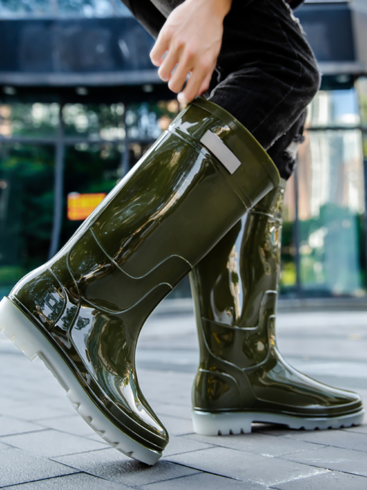 Giày Welly nam nữ, ủng nước thực phẩm, giày bảo hộ lao động, ủng đi mưa cao cổ chống nước, giày cao su chống trơn trượt, chống mùi hôi, ủng đi mưa trang trại quần ủng bảo hộ 
